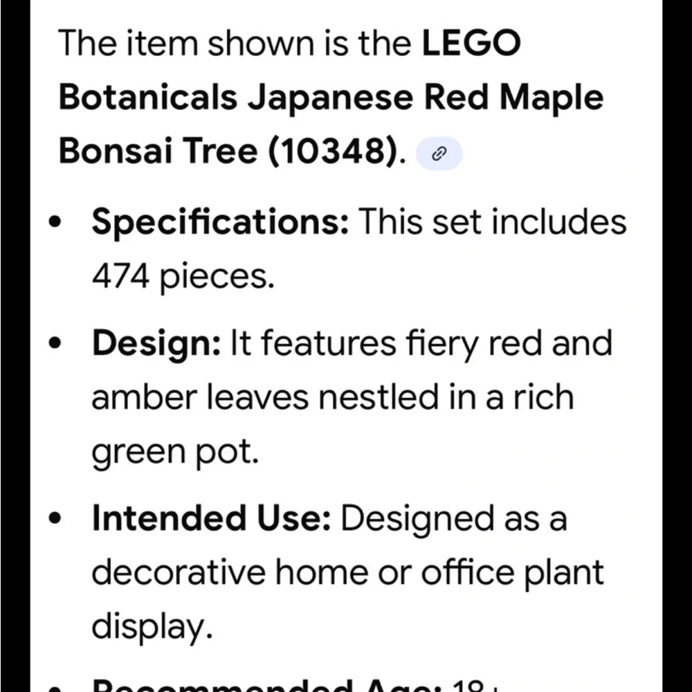 LEGO Botanical Collection Japanese Ted Maple Bonsai Tree 10348 Top of box Open